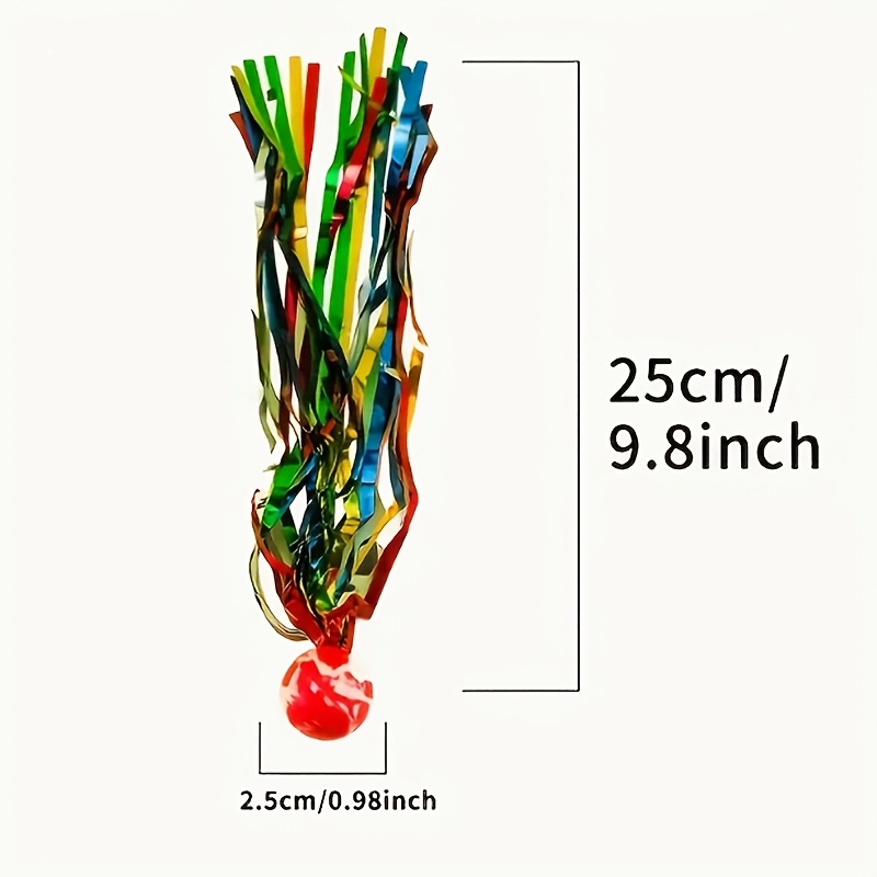 Colorful Elastic Balls with Gold Ribbons for Parent Interaction