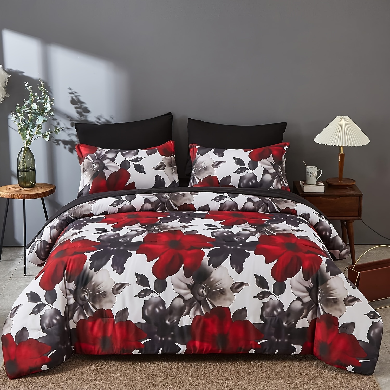 

7 Bed In A And Set, And Red And Sheet Set, Bedding