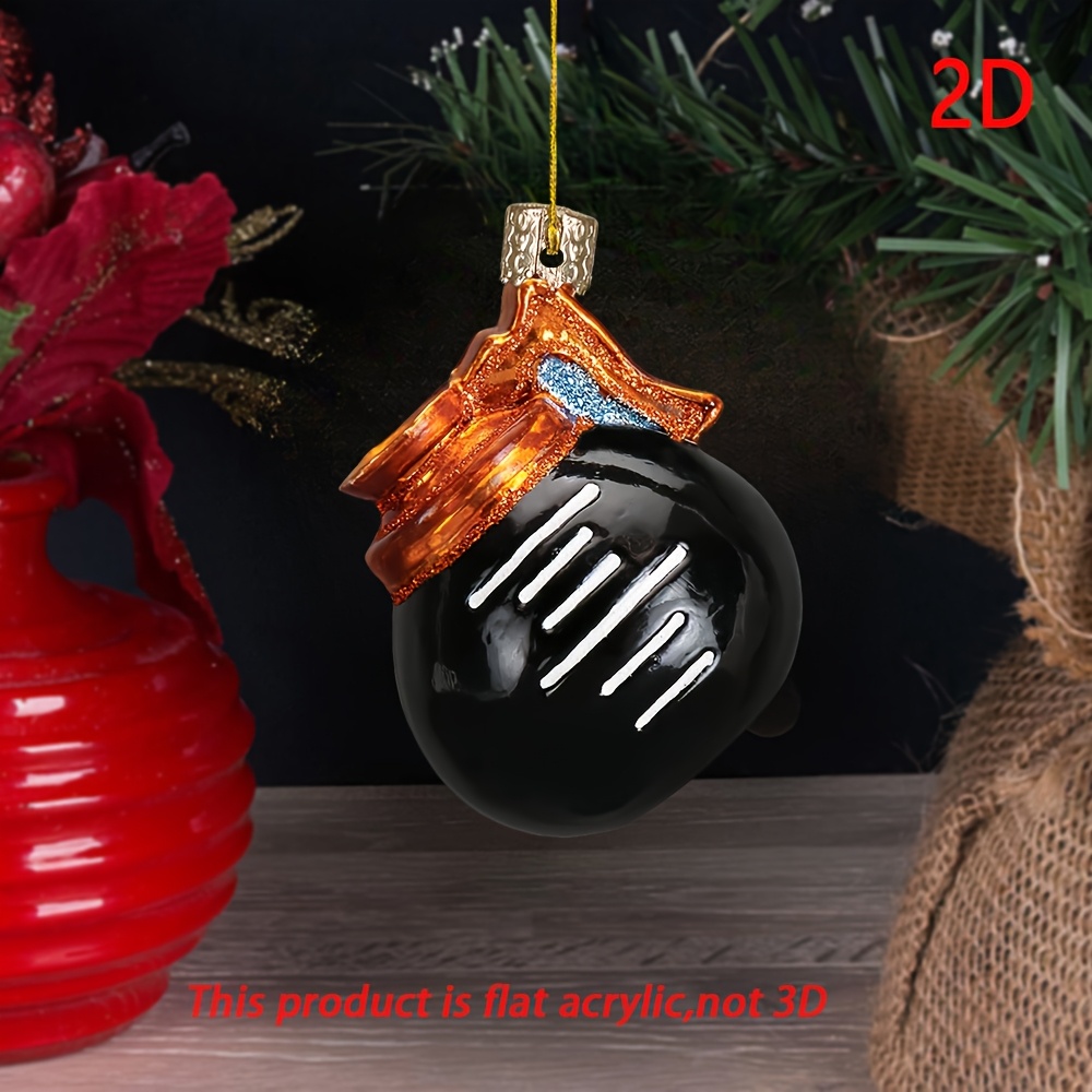 

1pc 2d Acrylic Decorations: Coffee And Christmas Tree, Decorations, Christmas Acrylic Decorations, Christmas Gifts