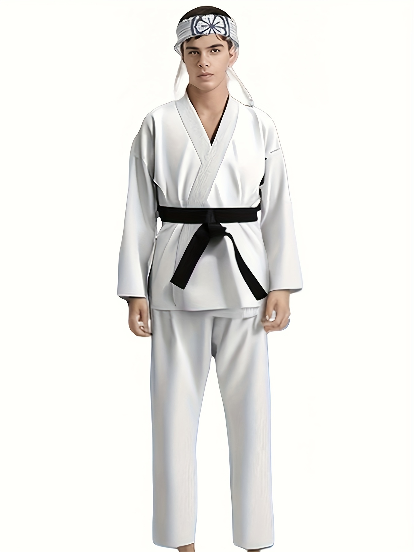 white dragon   fu kid taekwondo uniform long sleeve black belt traditional martial arts attire for boys halloween party performance wear   training gear halloween outfit traditional attire nonstretch fabric