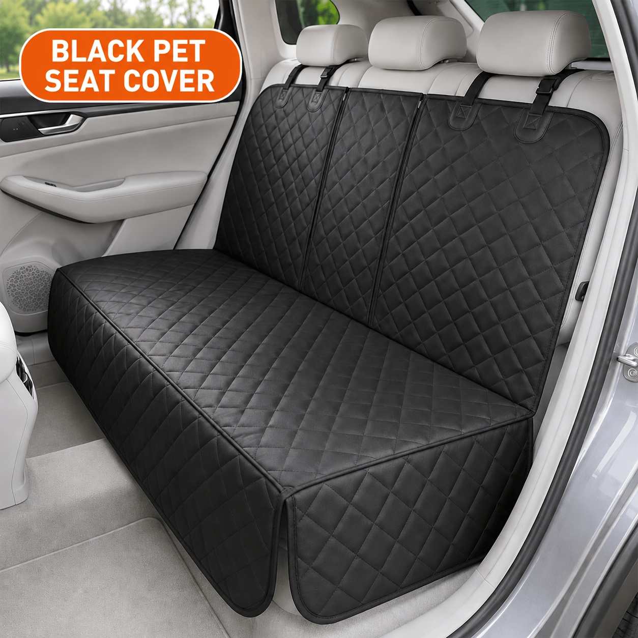 TEMU Pet Car Seat Cushion, Rear Seat Cover, Non-slip Pet Carrying Pad, Portable Travel Pet Accessory, Essential Car Accessory