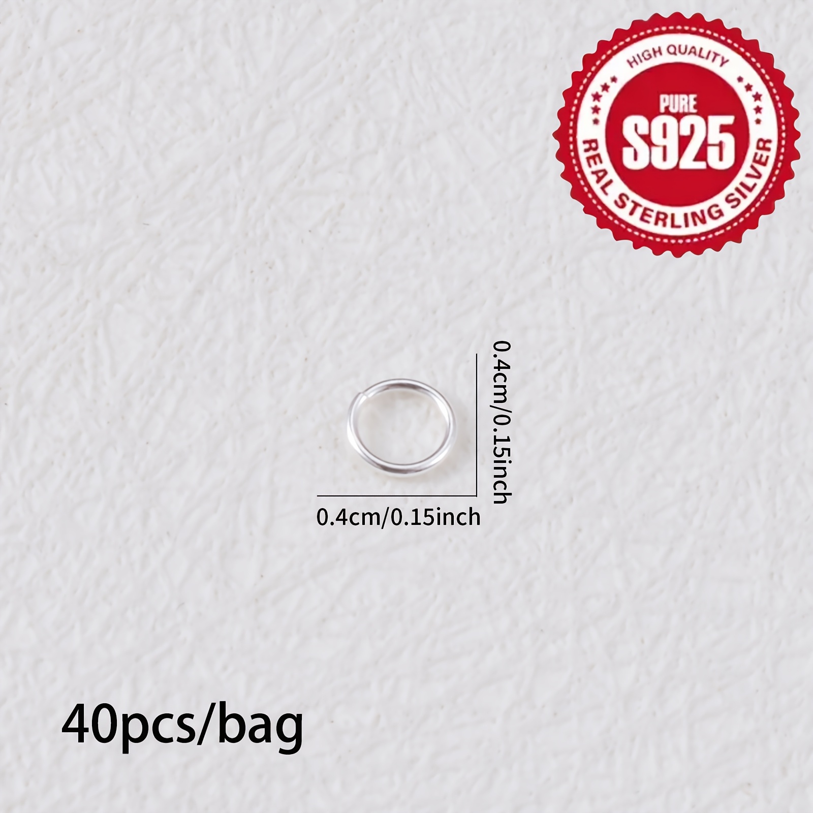 TEMU 40pcs/Pack Conector de Eslabón Abierto S925 Circular Puro para Collares, Pulseras y Otros Accesorios de Joyería DIY