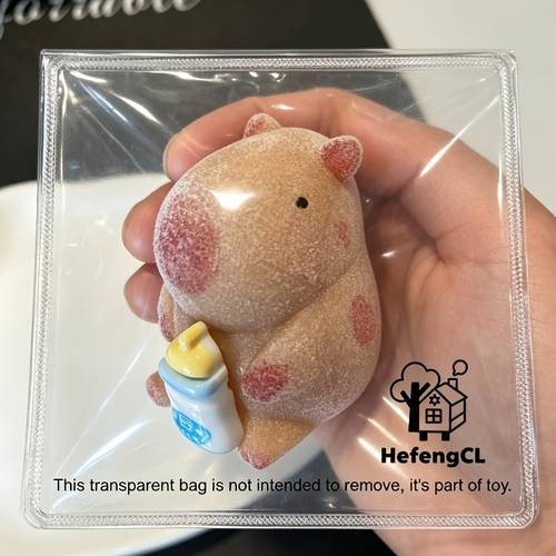 cute capybara toy capybara holding a milk bottle toy feel cute office toy party gift office gift classroom reward perfect birthday gift