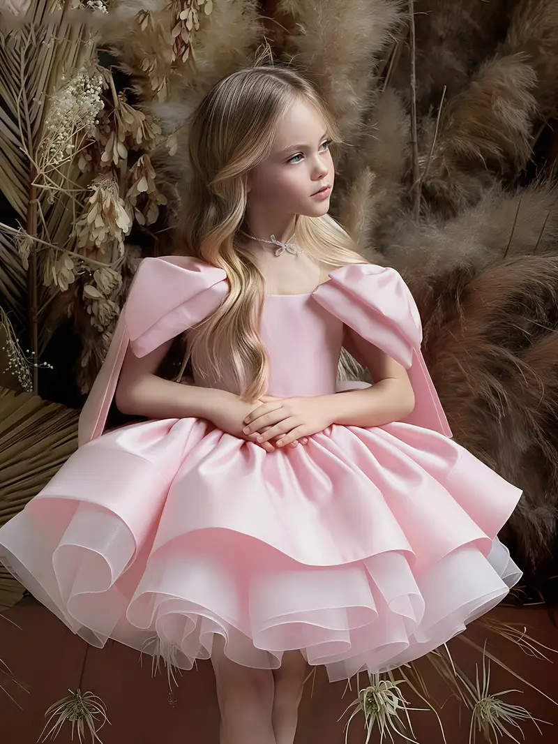 girls elegant gorgeous short sleeved short dress birthday - Temu Oman girls elegant gorgeous short sleeved short dress birthday - Temu Oman