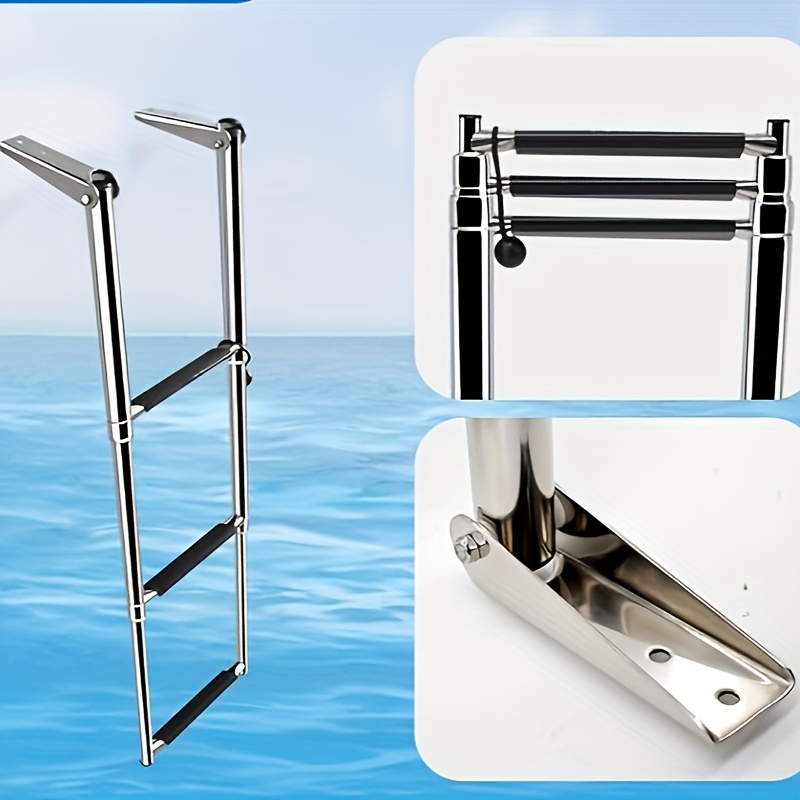 Stainless Steel Telescoping Boat Ladder with 3 Steps