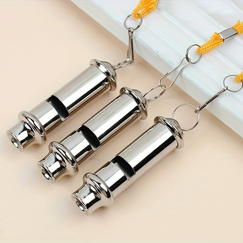 

1pc Stainless Steel High Frequency Training Whistle, Outdoor Pet Training Whitsle, Referee Whistle