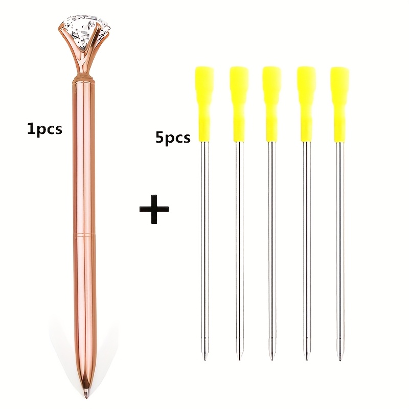 5pcs Refill/1pc Pen +5pcs Refill Set Ballpoint Pen Pen With Big Shape School Office Supplie