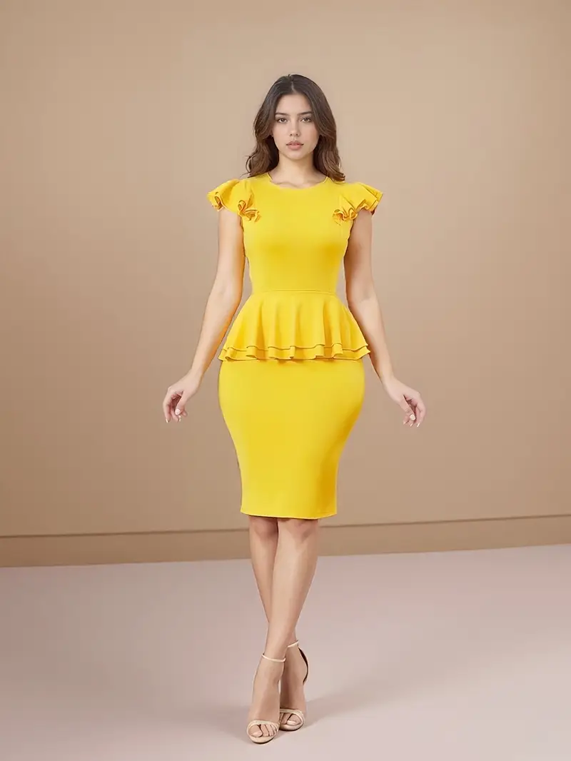 fashion womens fitted elastic waist dress solid color - Temu Oman fashion womens fitted elastic waist dress solid color - Temu Oman