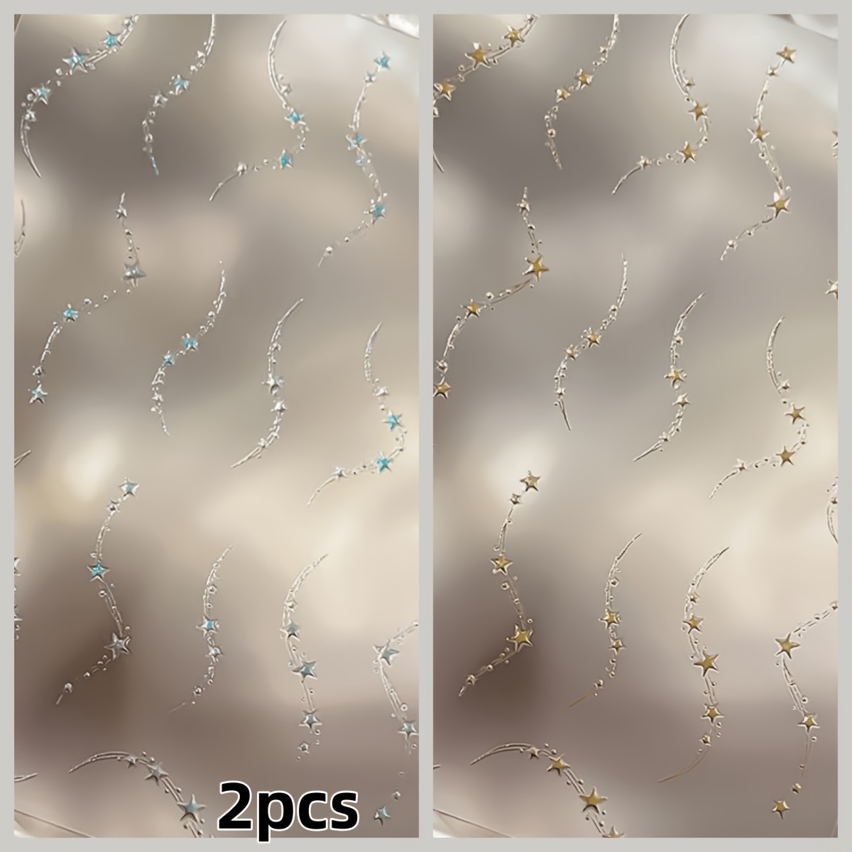 2pcs Chain Nail Stickers, Premium Gentle Cool Niche All-match Nail Jewelry