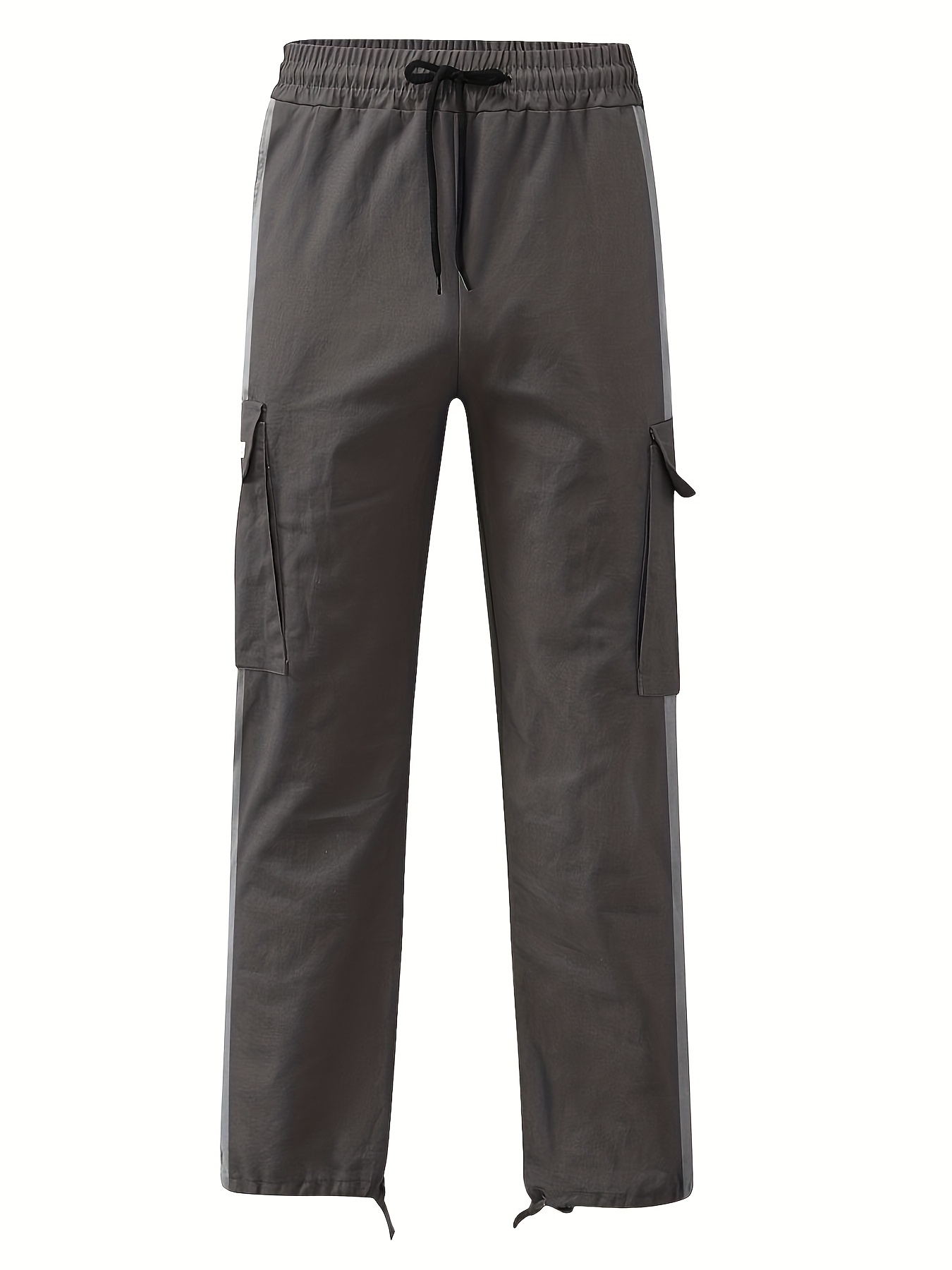 【KOOLOSET】Solid Cotton Banding Cargo Pants Cargo Pants for Men, Casual Solid Color Cotton Drawstring