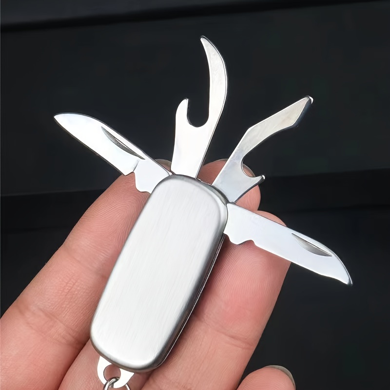 Multifunctional Keychain With Pocket Knife Bottle Opener - Temu Spain