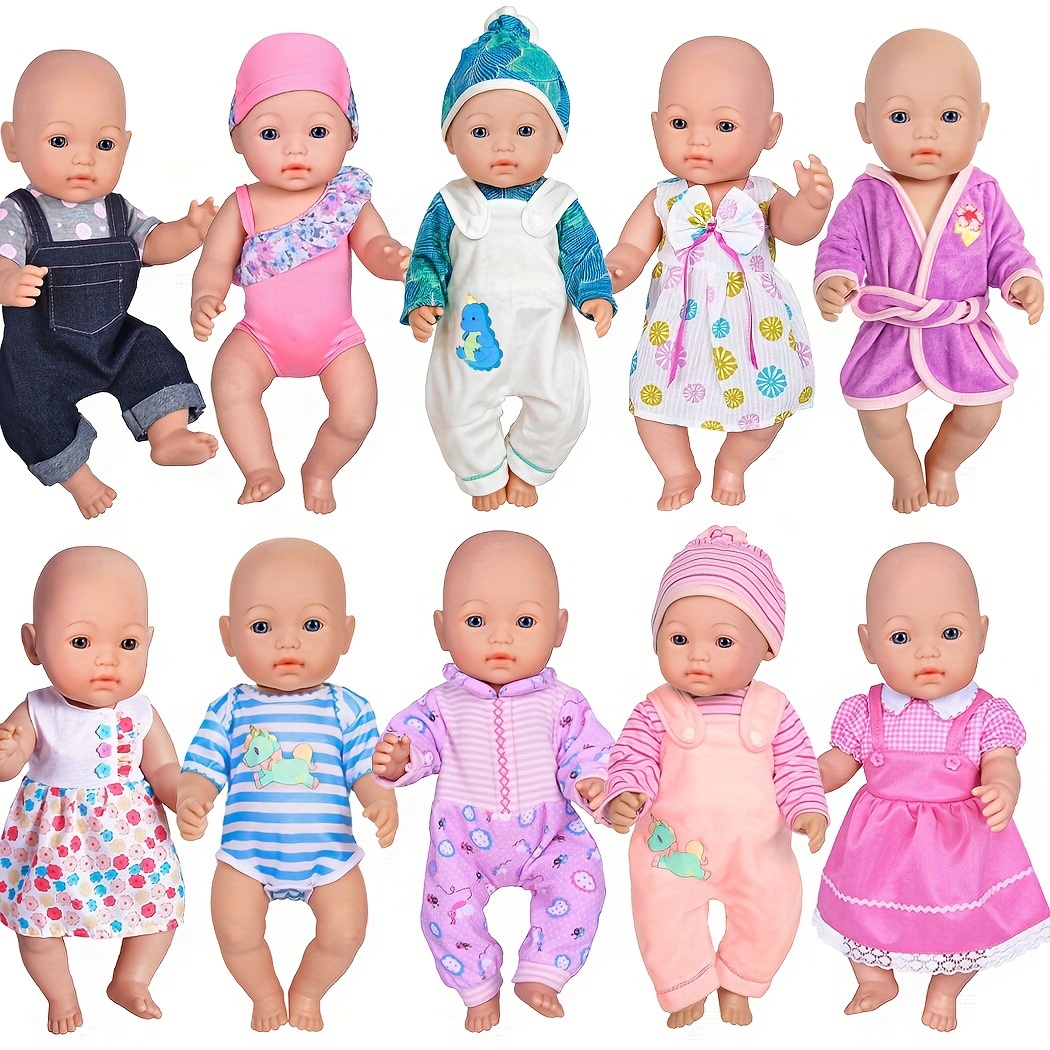 

10 Sets Doll Clothes Outfits Fit For 14-16 Inch Baby Doll, 43 Cm New Dolls, 15 Inch Baby Dolls, 18 Inch Girl Doll (no Doll) Christmas Gift