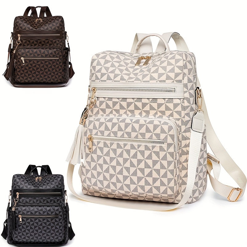 

Casual And Simple Women's Backpack With Large Capacity, Travel, Shopping, And Multifunctional Use With Multiple .