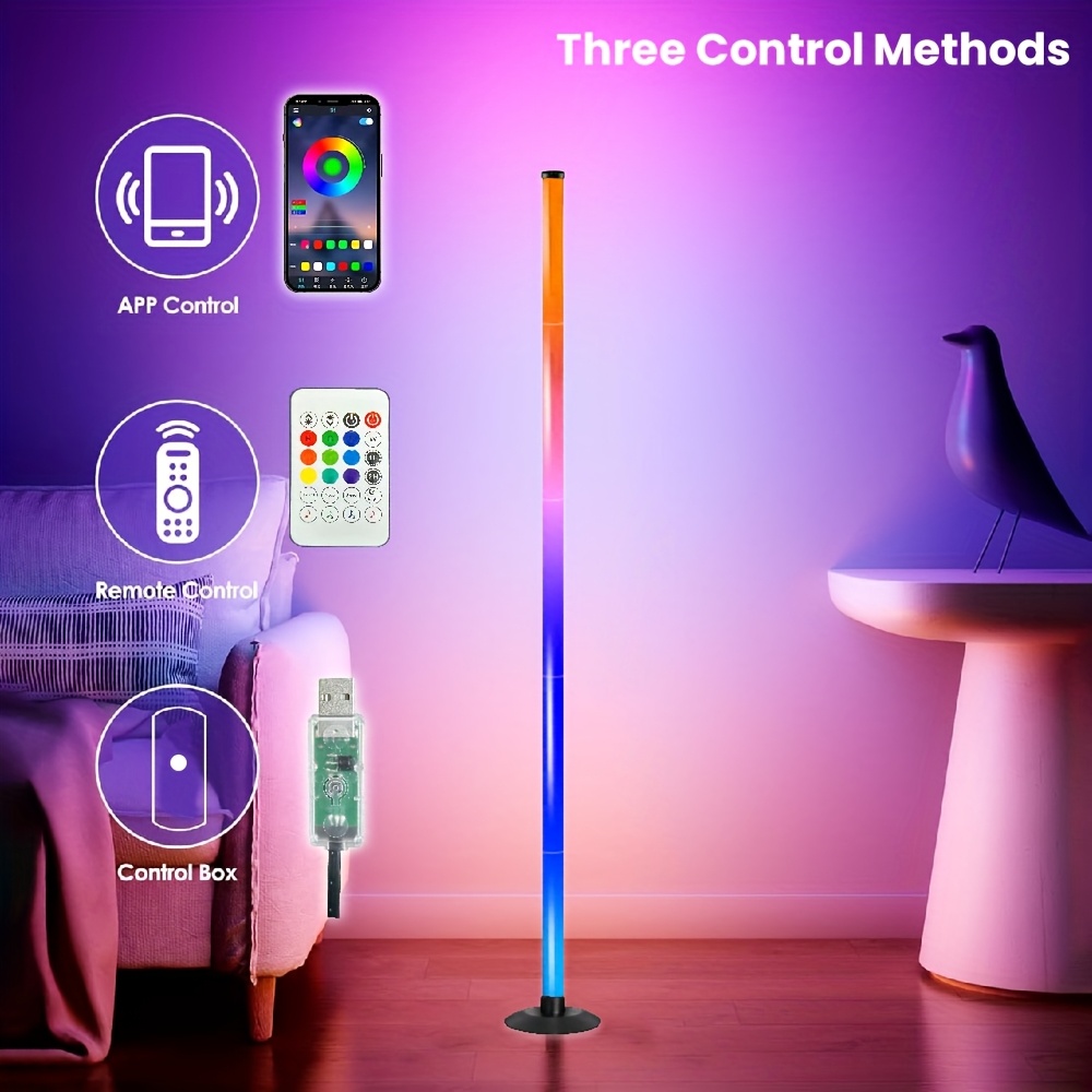 Lampe de plafond d'angle GVTCORGB avec synchronisation musicale IC RGB et un mode. Livrée avec une télécommande (piles non incluses), alimentée par USB et non étanche. Cette lampe possède une fonction de changement de couleur.