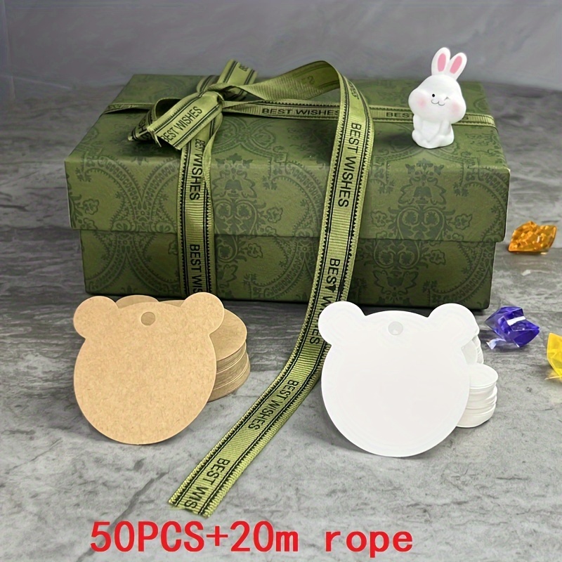 50pcs   paper doll head bear blank card decorations adorable animal themed   cards for parties crafts and gifts gift cards   design paper crafts paper craft supplies 0
