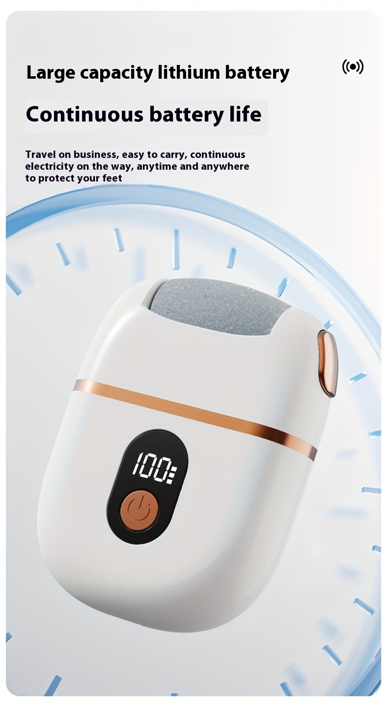 2025 new rechargeable electric grinder three replaceable grinding heads thick grinding head for thick polishing portable and usb charging light beige care for cracked and dry light beige for halloween christmas valentine Product details 13