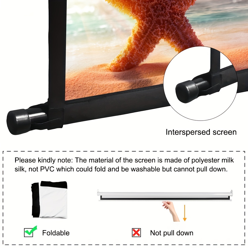   projection screen with bracket 60 72 inch outdoor projector screen 16 9 and tripod stand portable projection screen     on     wall mounted lightweight and compact easy to set up suitable for home theater backyard party office demonstration