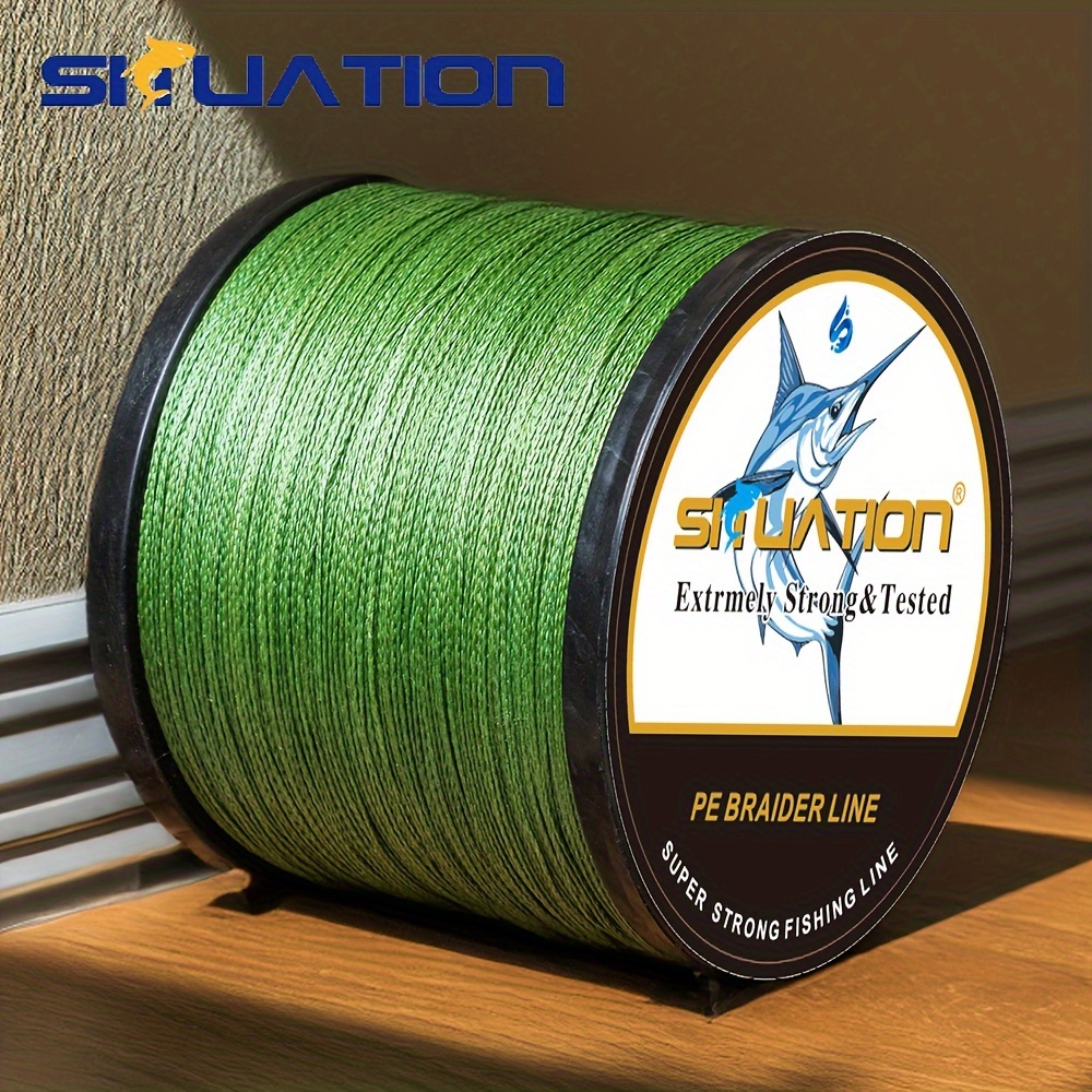 

300m/328yds 500m/546yds Ultra Strong Fishing Line, 4-strand Multi Wire Pe Wear-resistant Braided Wire, 12 25 40 60 80 100 Lb Smooth Long Casting