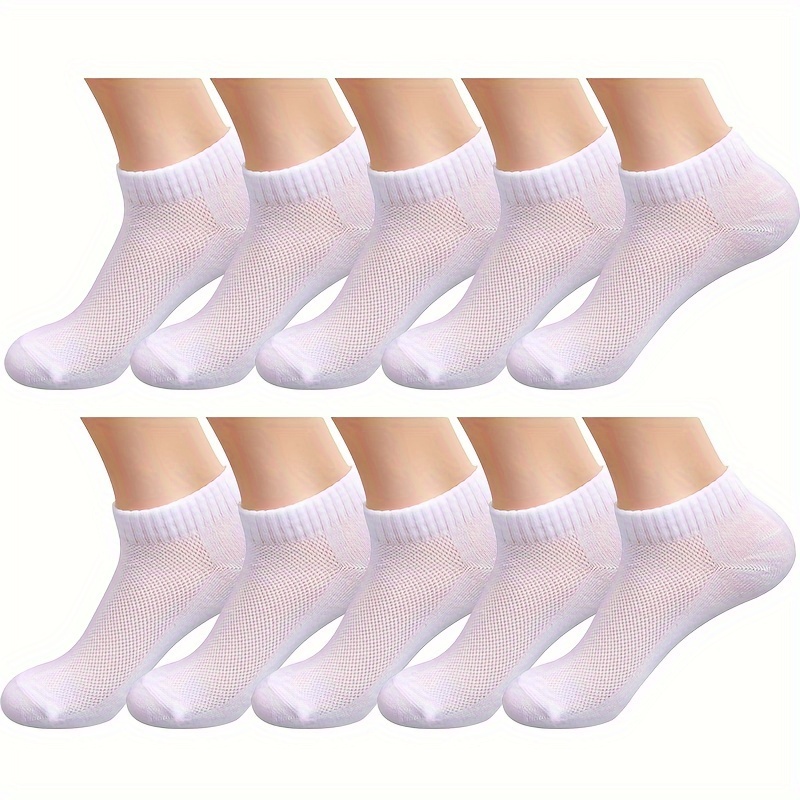 E-shop 10 Paar/20 Paar Herren- Damen-Geruchshemmende Schweißabsorbierende Kurzsocken, Dünne Mesh-Atmungsaktive Wadensocken für Frühling, Sommer Herbst