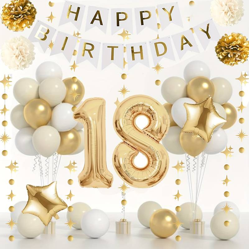 Decorazioni Per Festa Di 18° Compleanno – Set Completo Per Addobbi Compleanno 18 Anni