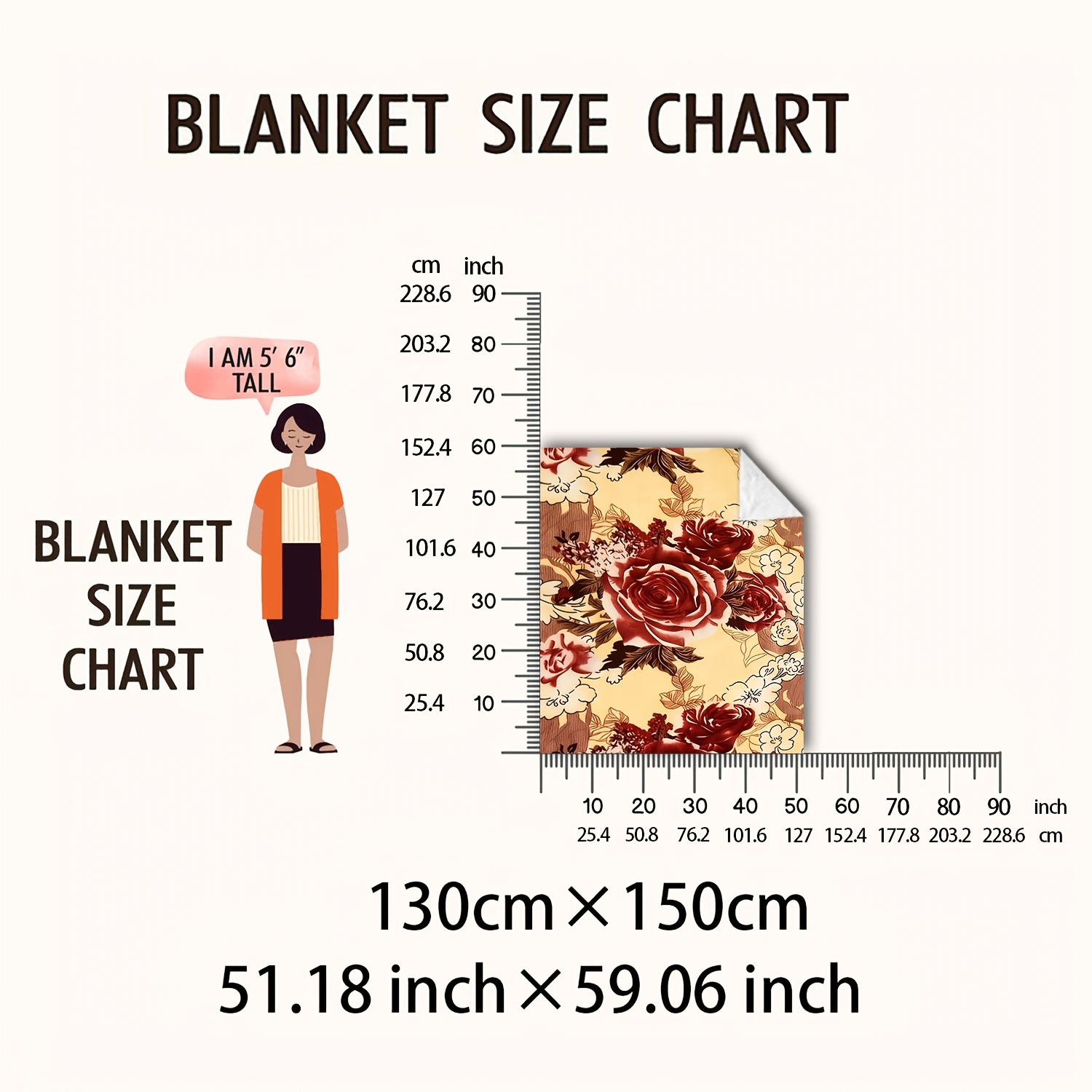 TEMU 1pc Festive Red Peony Print Flannel Blanket, Suitable For , For Indoor/outdoor Camping, Office, Home, And Travel - Machine Washable With A