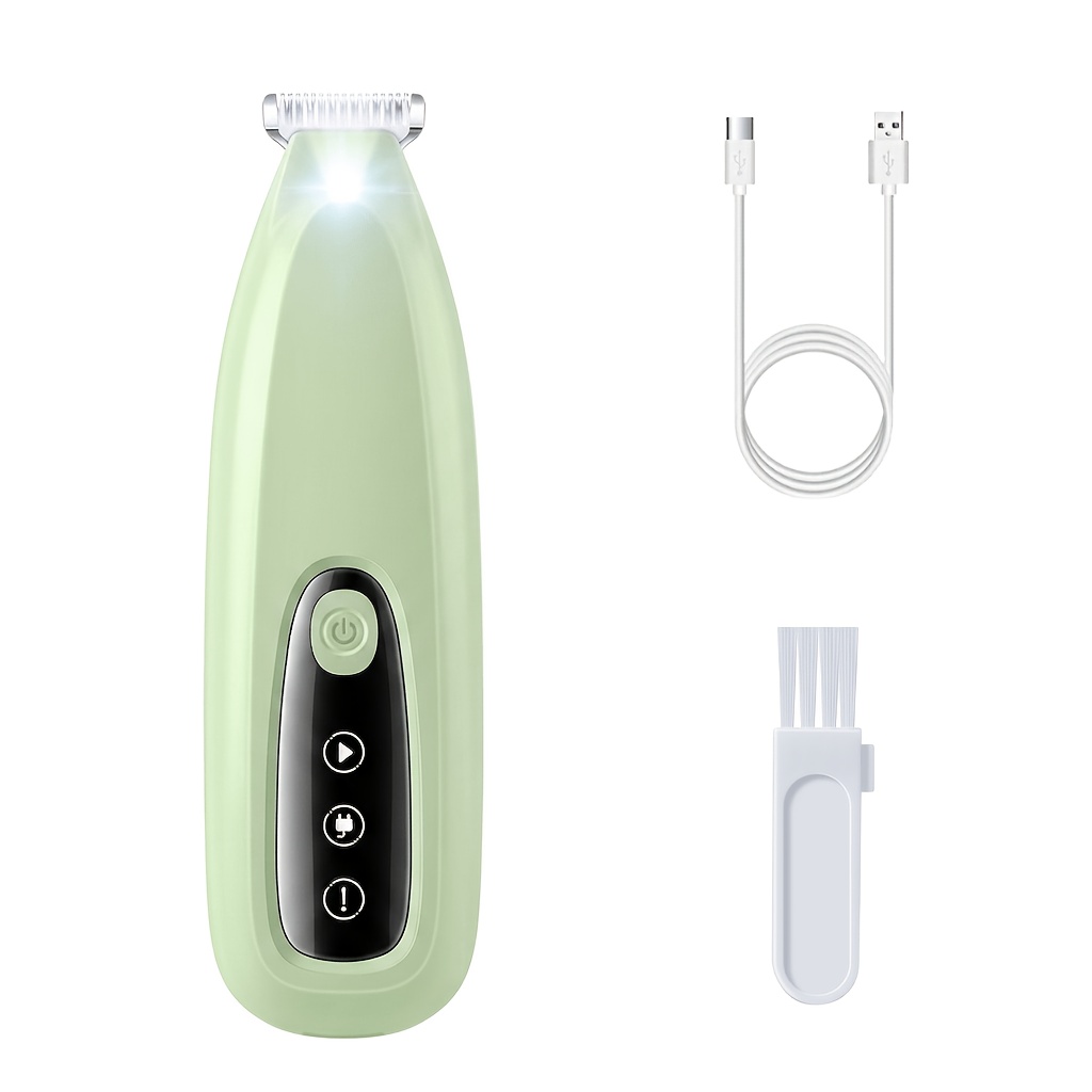 TEMU Pet Trimmer With Light, Universal Paw Groomer For Cats And Dogs, Home Pet Electric Clipper, Usb Rechargeable Trimmer With Built-in Led Light, To