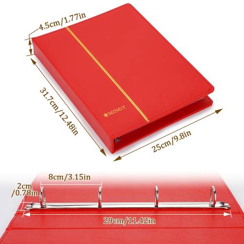 10 sheets stamps pages collector empty stamp album book 9 hole binder pvc loose leaf refill page stamp storage collection