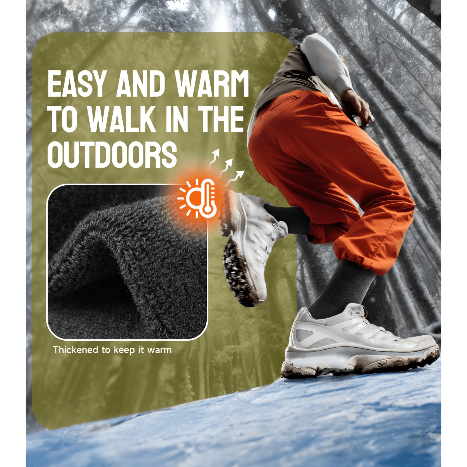 3 Pairs Men's Thermal Socks for Winter Activities