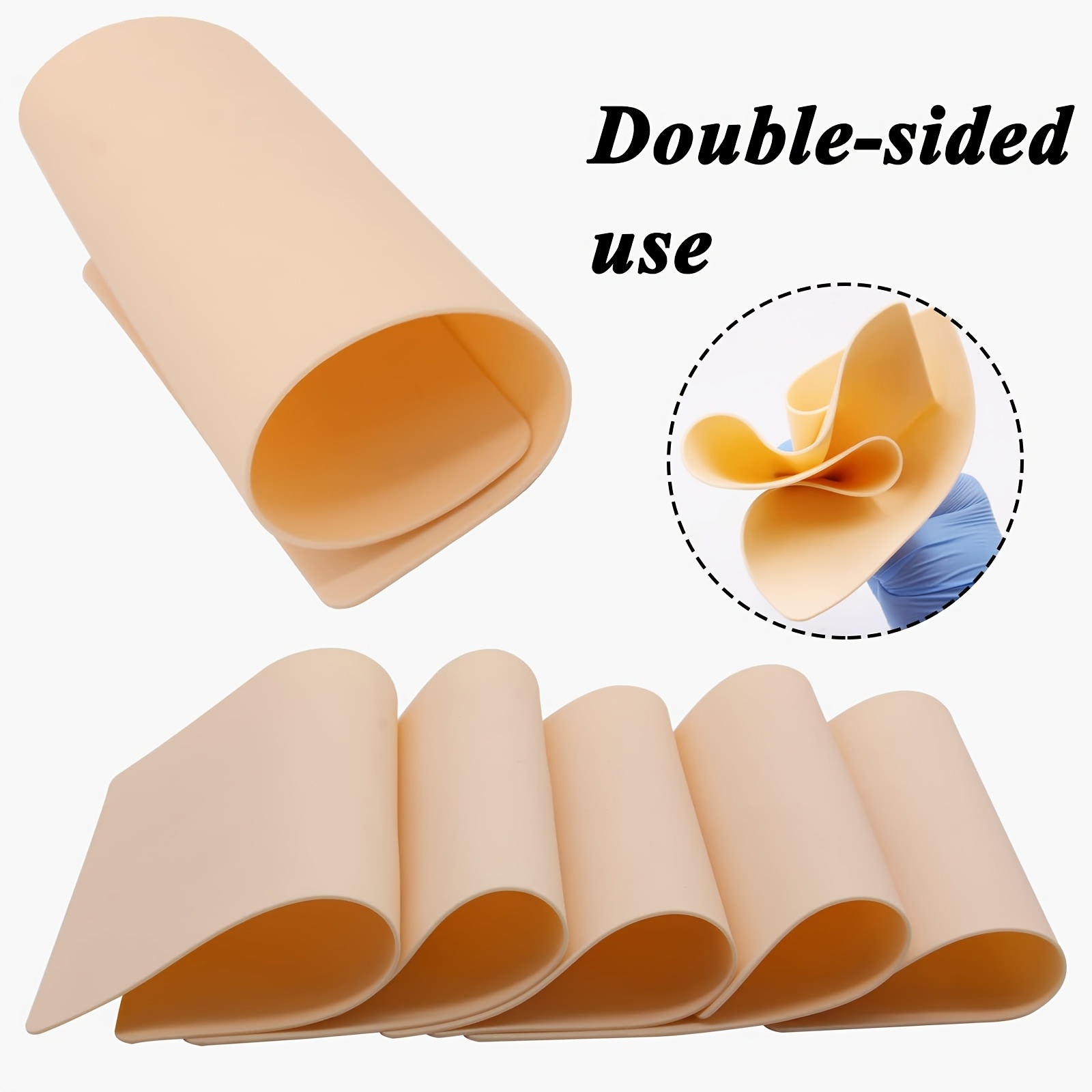 TEMU Tattoo Skin Practice - 8pcs Blank Tattoo Practice Skin Double Sides Fake .4x5.6" Tattooing And Microblading Eyebrow Practice Skin For Tattoo Supplies