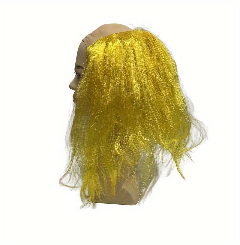 Funny Wigs For Costume Parties, Cosplay Games, Performances, Bald Wigs, Black Scalp Wigs, White Christmas Wigs, Yellow Funny Wigs, Birthday Party Costumes, Party Dress-up Accessories details 7