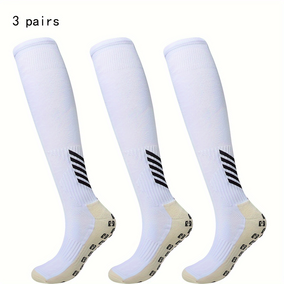 

3 Pairs Women's Towel Bottom Non-slip Baseball Softball Football Socks Adult Multi-sport Knee Socks, Wubenzhi