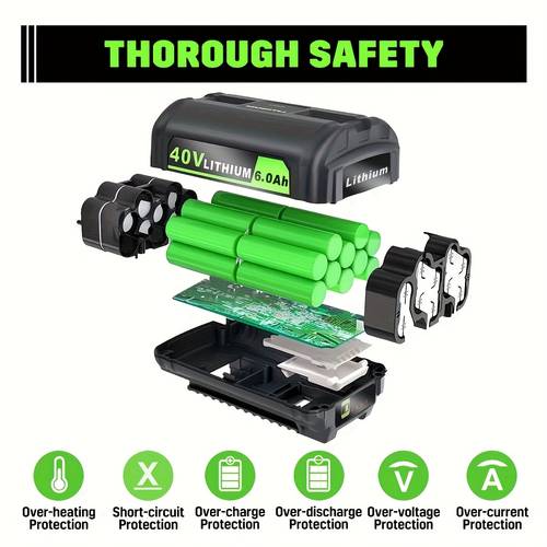 6000mah 40v lithium rechargeable high capacity battery for ryobi op40404 only battery no charger op4040 40v 6 0ah op4050a replacement battery compatible with ryobi 40 volt battery op4015 op4026 op40201 op40261 op4030 op40301