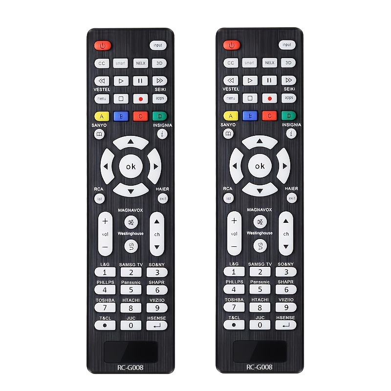2 kosa daljinski upravljalnik za TV z osvetljenim gumbom za LG, za for Samsung, za Philips, za Panasonic, za Sharp TCL, za , za Sony, za Sanyo,