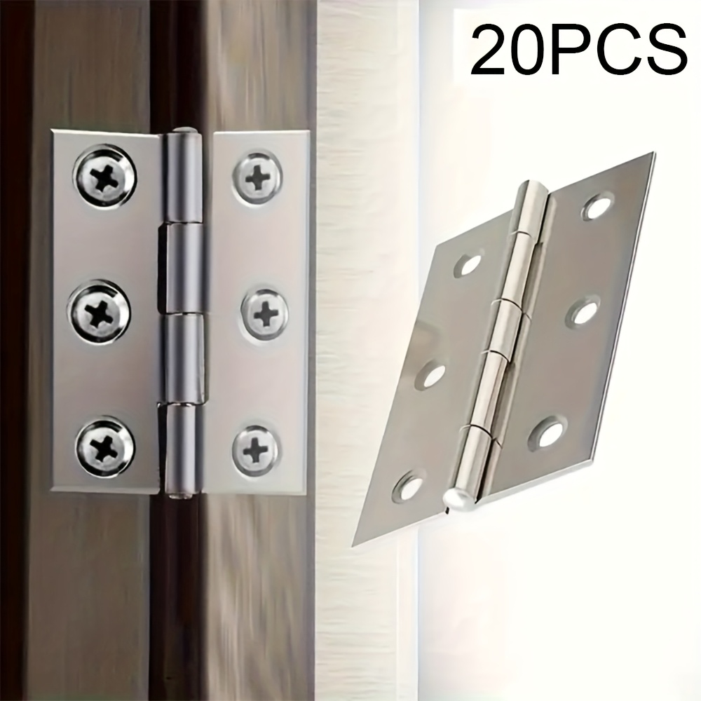 10pcs/20pcs Polished Metal Flat Hinges - For Cabinets, Windows & Wooden Boxes | Durable & Easy-to-install Home , Box Hinges||high Quality Hinges
