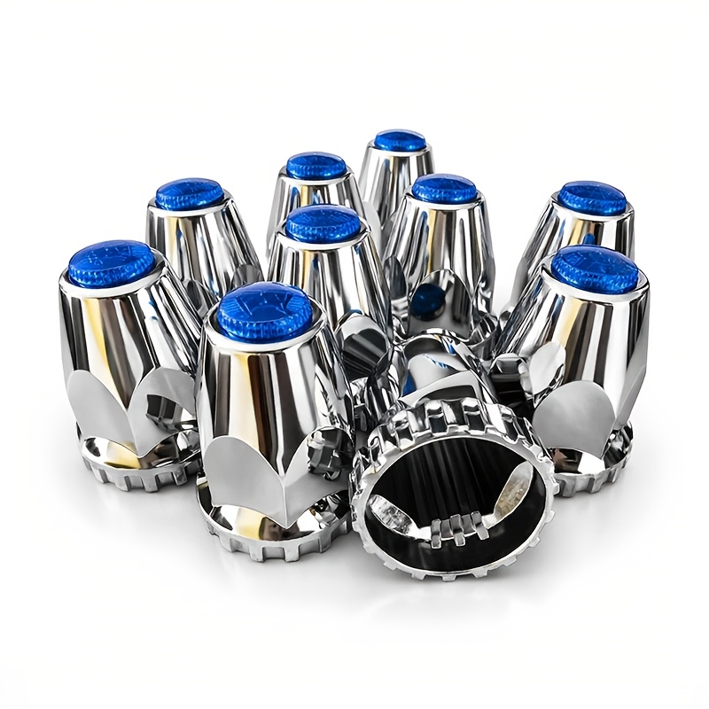 TEMU 10pcs-abs/ Truck Plastic Nut Cover, With Reflective Sheet Cap, Installation, Suitable For