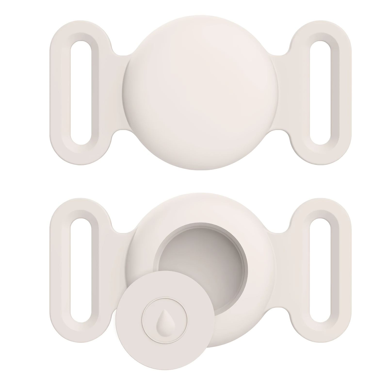 TEMU Étui en silicone pour Apple Airtag, étui de à double oreille pour collier de chien et de chat, pour localisateur Apple Air Tag pour d'animaux de