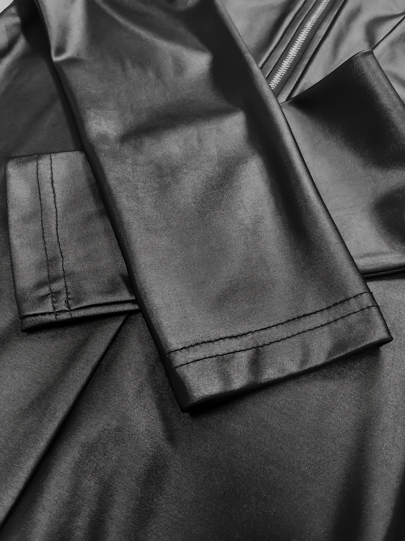 Women's Solid Color Zippered Jumpsuit - Stand Collar Bodysuit with Full-Length Zipper Front, Medium-Stretch Suit for all-Season Wear, Machine Washable (Party Wedding Daily Outfit) - Female One-Piece Costume