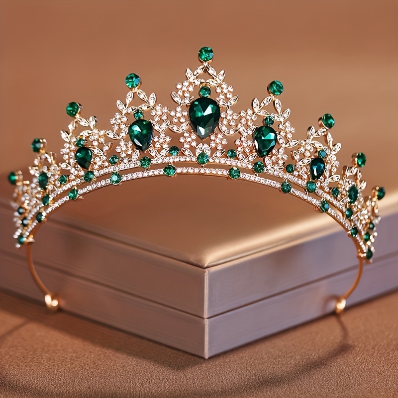 Rhinestone Bridal Crown Headpiece, Elegant Tiara