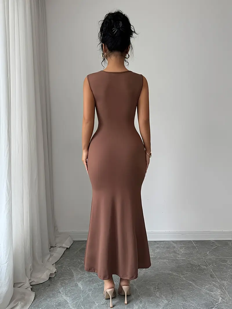women sleeveless mermaid dress high slant back long train - Temu Mauritius women sleeveless mermaid dress high slant back long train - Temu Mauritius