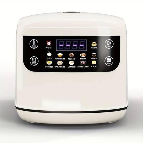 rice cooker 67 63oz portable multi functional rice cooker 10 menu options non stick inner pot auto keep warm 24 hour delay preset quick cook lcd white