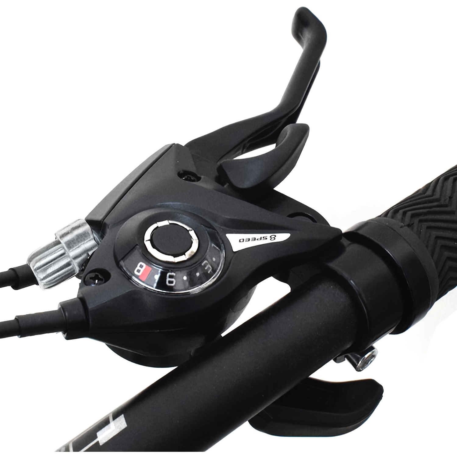2 Pair 3x8 Speed Bicycle Brake Levers Shifter Set, Left Right Brake Lever Shifter Kits with Gear Indicator, Replacement with Shift Cables for Moutain Bike Road Bike, MTB (8 Speed) - Black Aluminum Alloy, Unfinished Finish, Installation Hardware Included, Cycling Accessories | Sleek Black Finish | Durable Brake Levers, Bike Accessories