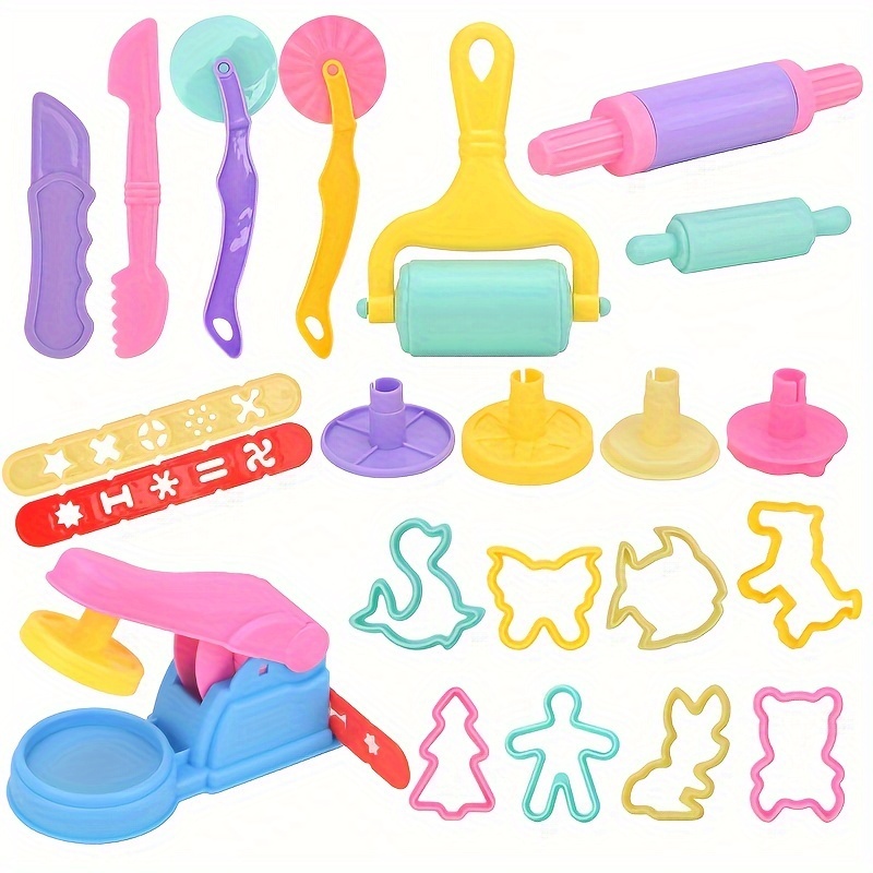 

7/8/2pcs Playdough Tools, Tools Clay Accessories Set Plastic Molds Rollers , Playdough Tools With Plastic Molds, Rolling Pins, , Random Color