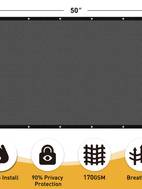 6x50ft privacy screen fence heavy duty fencing shade cover 170gsm 90 blockage mesh shade net for wall garden yard backyard 6 ft x 50 ft dark green