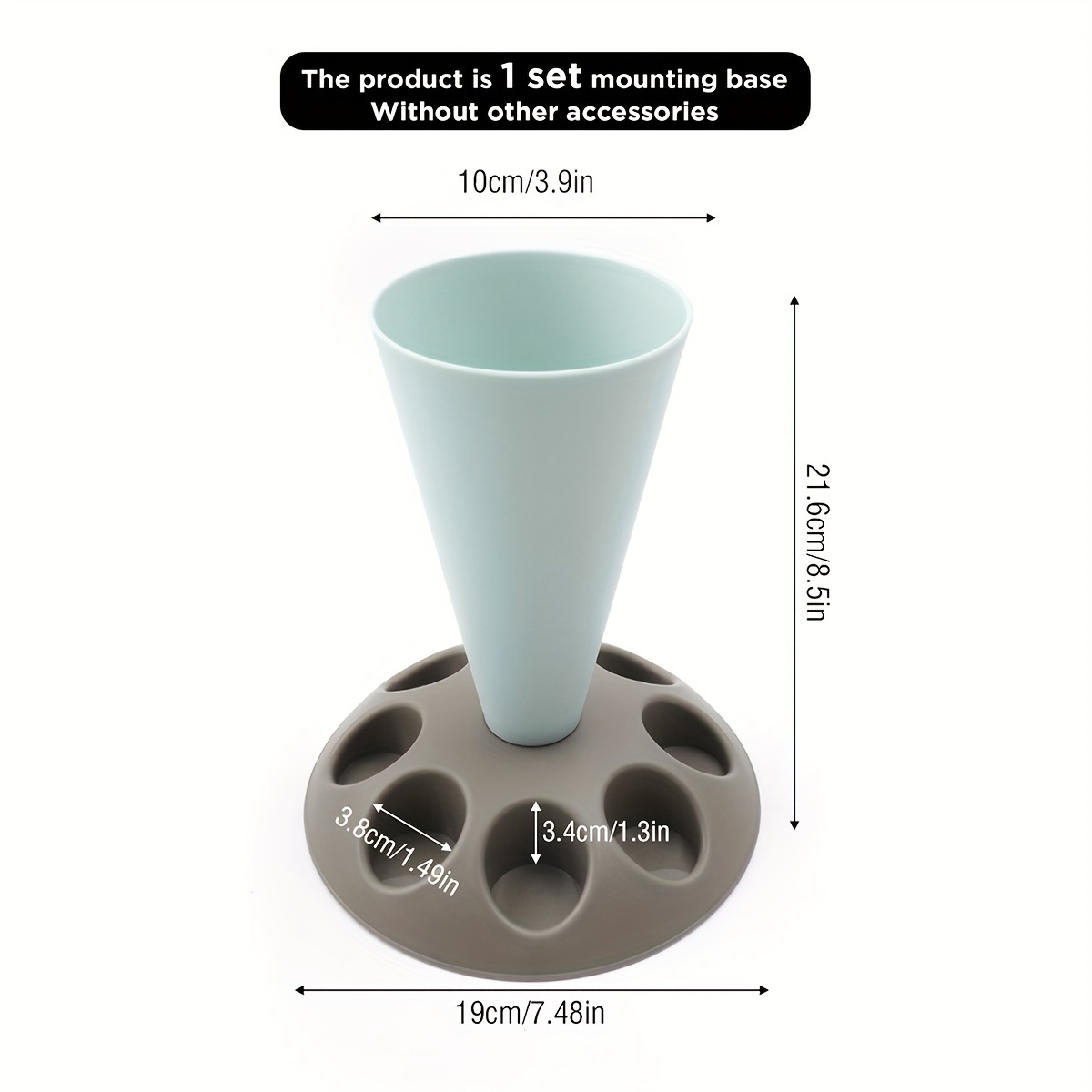 Image of 1pc Piping Bag Stand, Plastic Pastry Bag Holder, Convenient Icing Filling Bracket, Cake Nozzle Base, Baking Accessory Stand