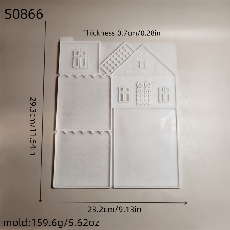 Image of Resin Silicone Mold House 3d Decoration Silicone Mold Diy Candle Silicone Mold Gypsum Decoration Silicone Mold Home Decoration Epoxy Resin Mold S0866
