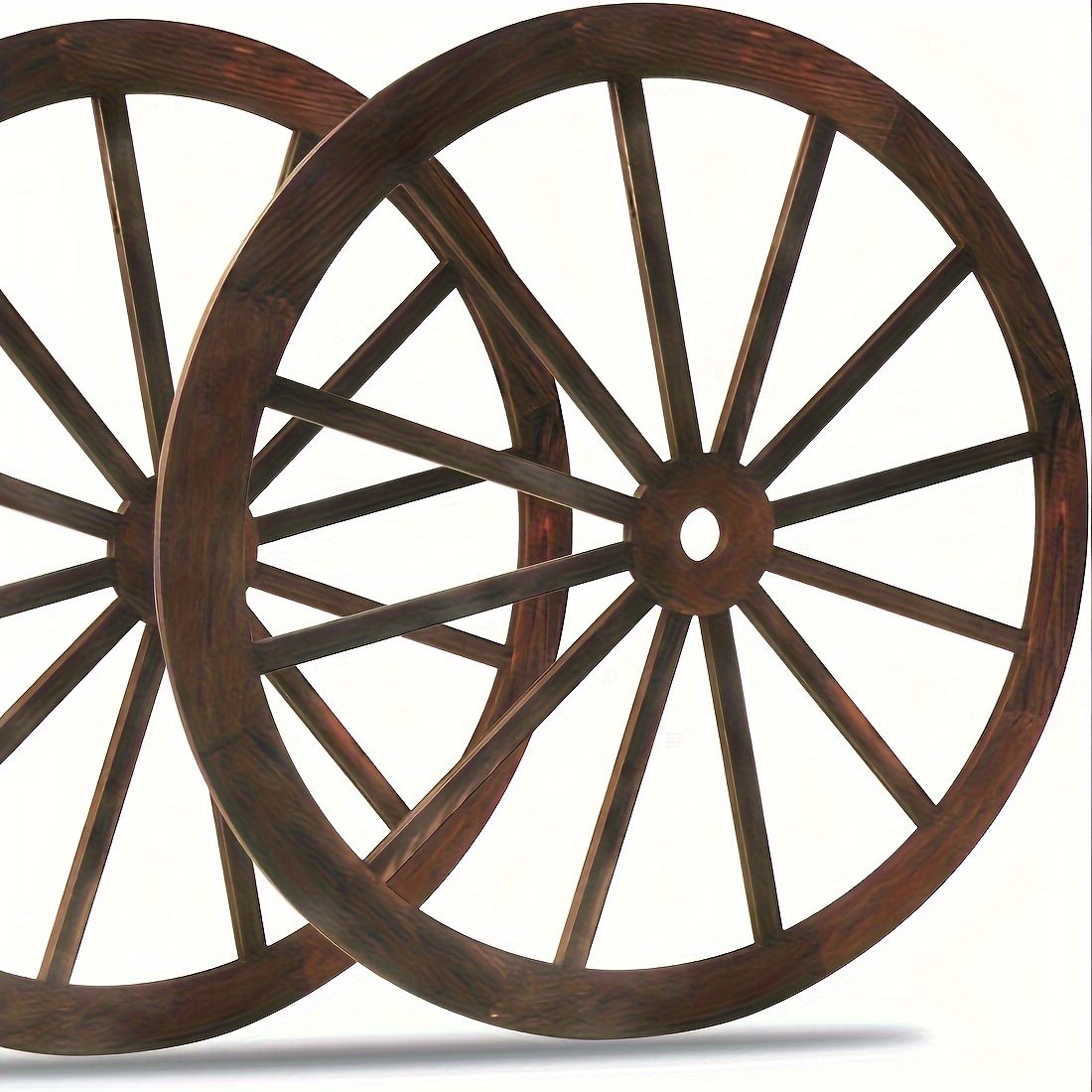 

2pcs Wooden Carriage Wheel Wall Decoration Western Cowboy Party Decorations Vintage Country Carriage Wheel Wood Side Hand Flip Decoration Bar Garage Indoor Outdoor