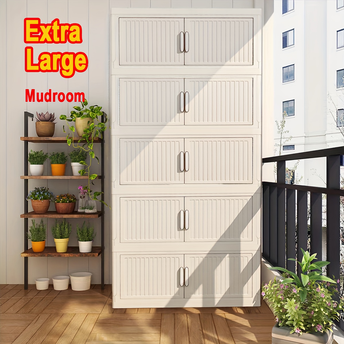 Multi-Layer Stackable Outdoor Storage Shelves, Large Folding Boxes, Outdoor Toy Storage, for Keeping Gardening Tools, Craft Supplies, Toys, And for Organizing Living Rooms, Bedrooms, And Closets with Portable Multi-Purpose Storage Solutions, Box,Cabinet,Rack for Outdoor Storage