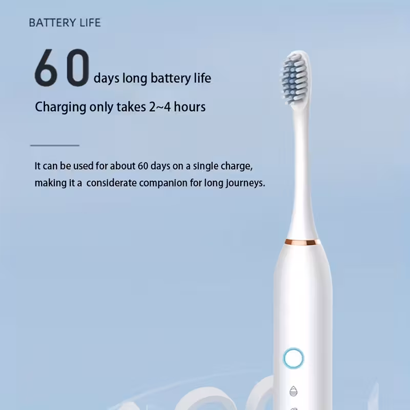 cepillo de dientes eléctrico inteligente con 6   42000vpm y temporizador inteligente - limpieza de dientes y encías, cepillo de dientes eléctrico recargable por usb con 4/8   de repuesto, cepillo de dientes eléctrico   para adultos,   disponibles, gran elección de regalo 9