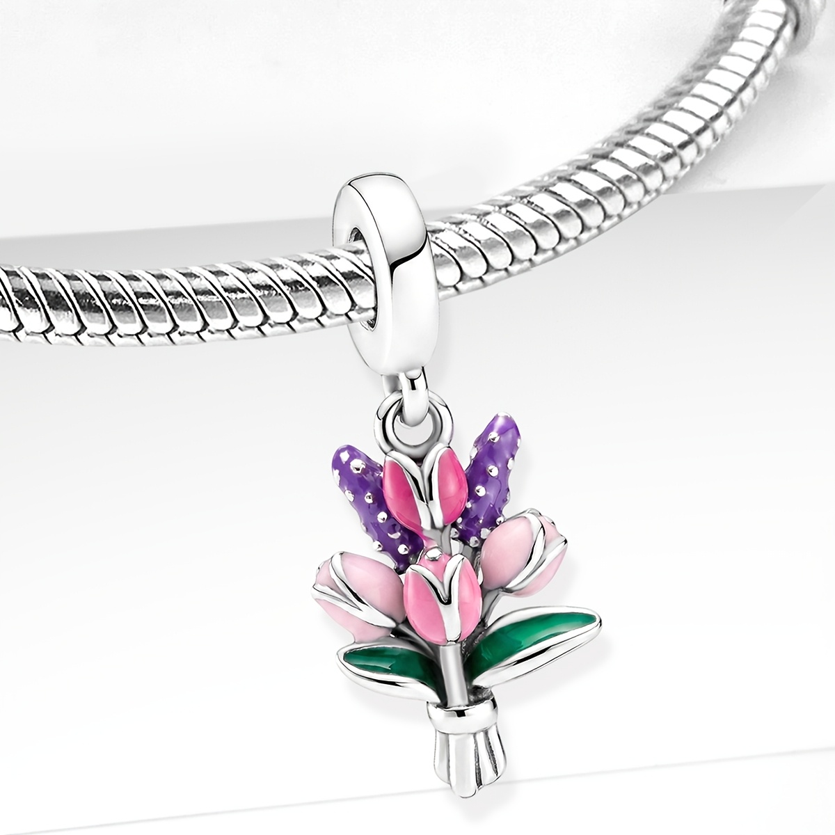 Tulip Aroma Whisper Charm DIY Pendant Beaded for Women's Jewellery