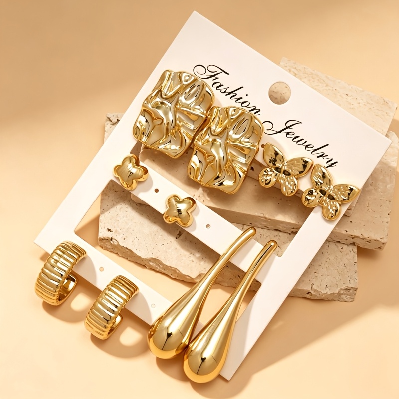 5-Pair Fashionable & Elegant Earrings Set